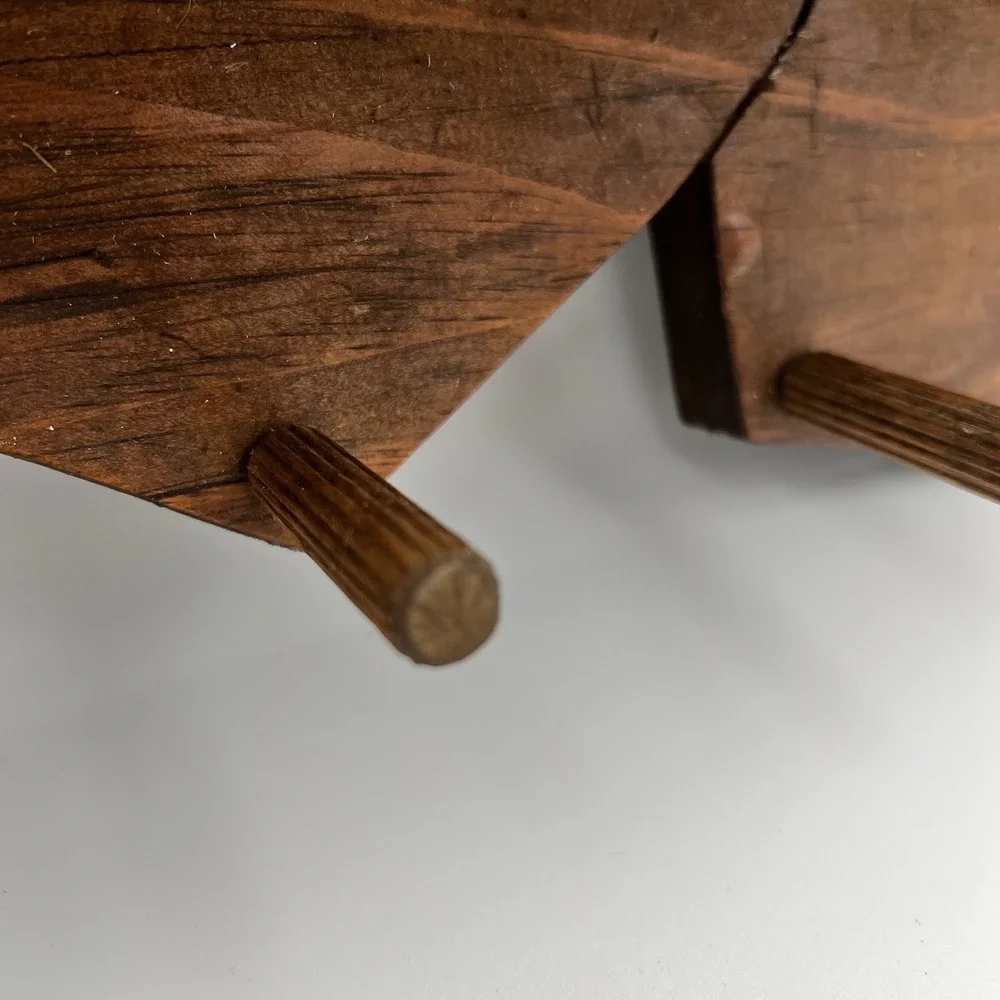 Vintage Wooden Interlocking 3 Heart Shaped Wall Shelf W/Peg Cottagecore Granny
